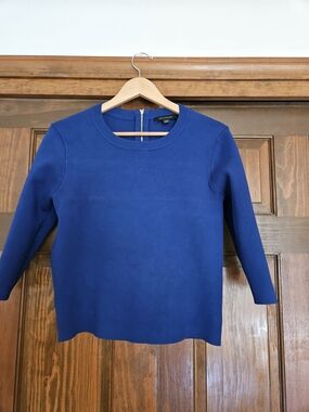 Ann Taylor Blue Crewneck Pullover Top